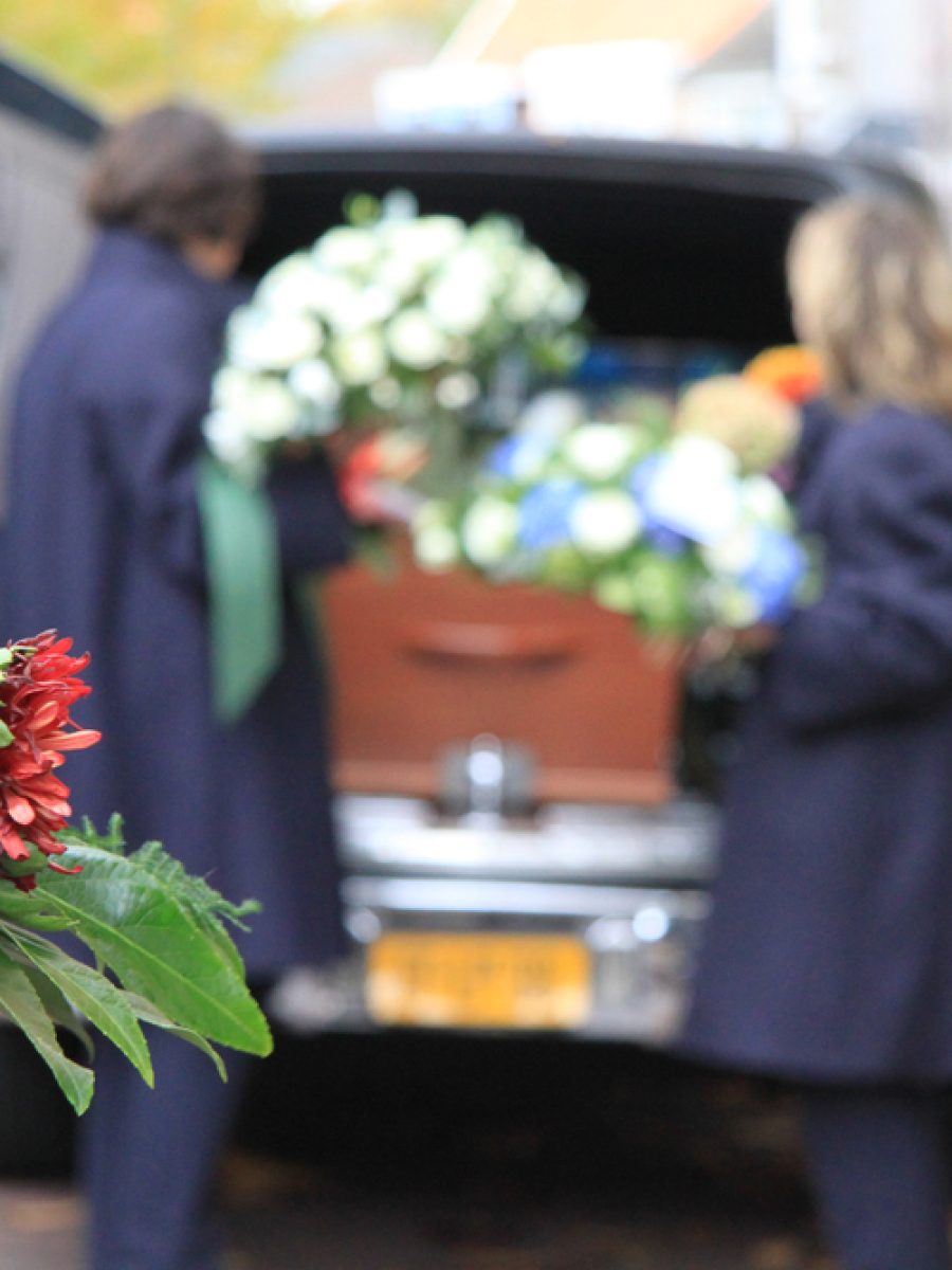 Funeral,Procession,With,Flowers,In,Car Funeral,Procession,With,Flowers,In,Car